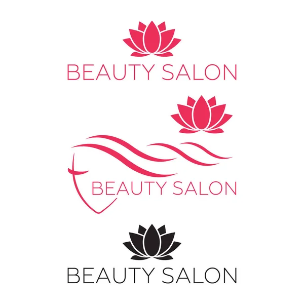 Logo šablona pro kadeřnický salon, kosmetický salon, kosmetické procedury, — Stockový vektor