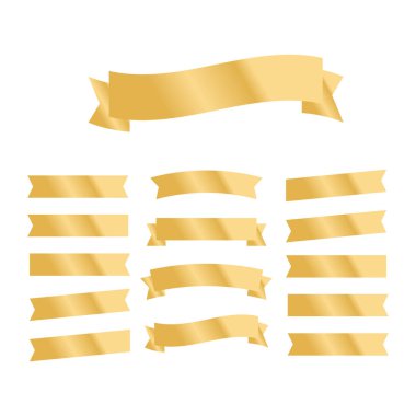 Düz izole afiş şerit. Şeritler afiş