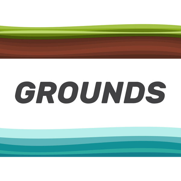 Безводные площадки, почва и трава для игры ui
