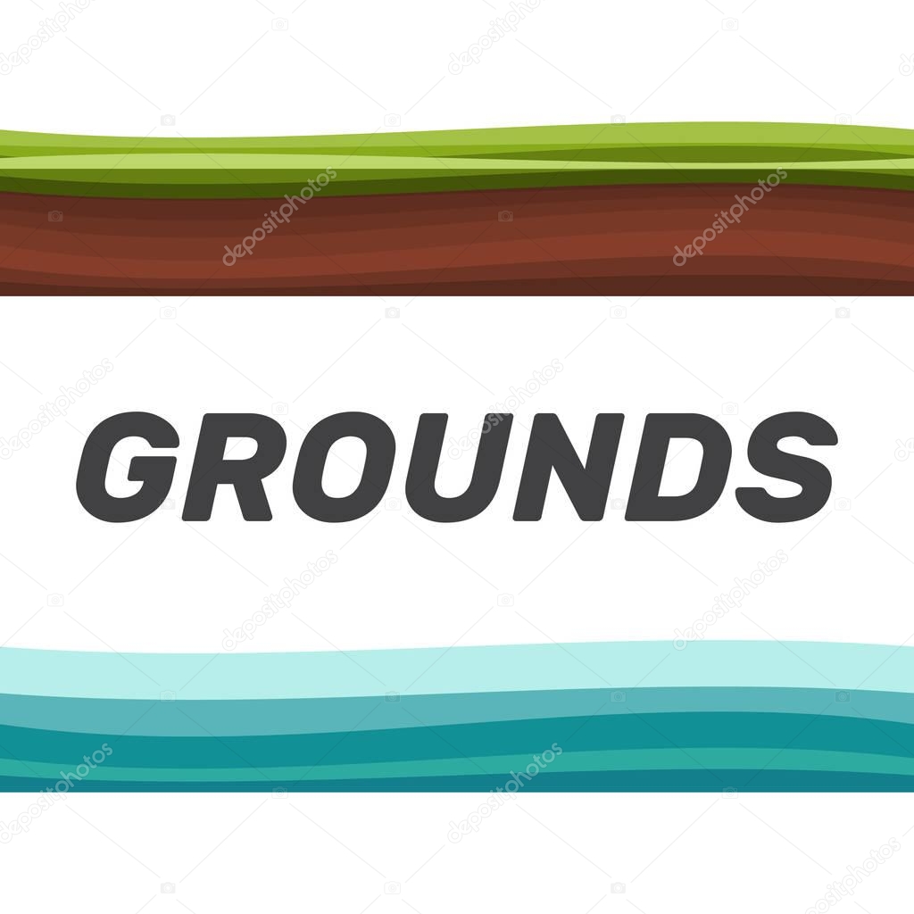 Seamless grounds, soil and grass for ui game illustration of a s