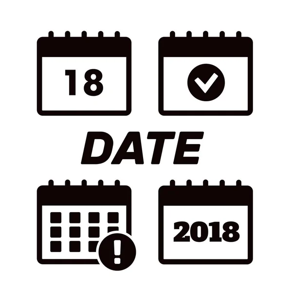 Vector Calendar Icons. Event add delete progress — Stock Vector