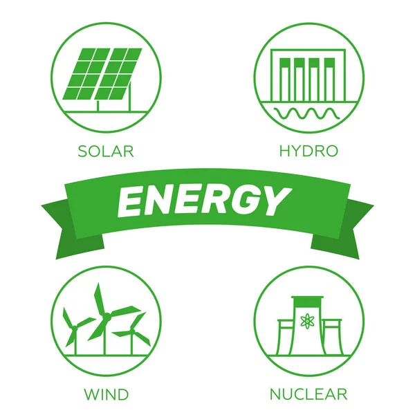 Yenilenebilir enerji vektör çizim. Yenilenebilir enerji kavramı ben