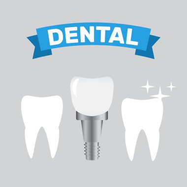 Diş beyazlatma diş hekimi simgesi. Diş sağlık ve oral hijyen
