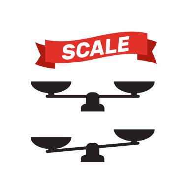 Scale icon vector. Scale vector sign isolated. Balance scale sig clipart