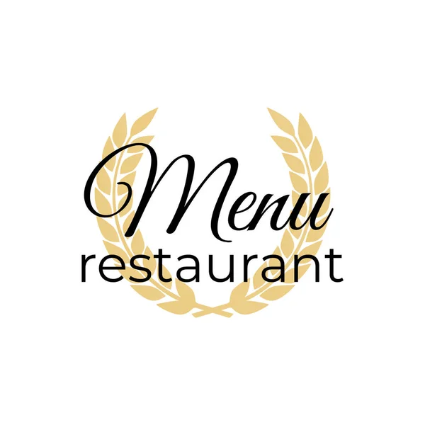 Logo del menú de cocina. Logo menú restaurante o cafetería. icono de la cena vec — Vector de stock