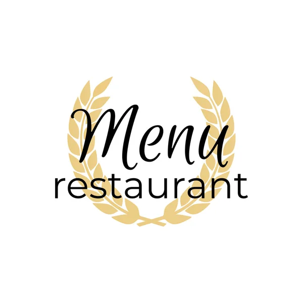 Logo del menú de cocina. Logo menú restaurante o cafetería. icono de la cena vec — Vector de stock