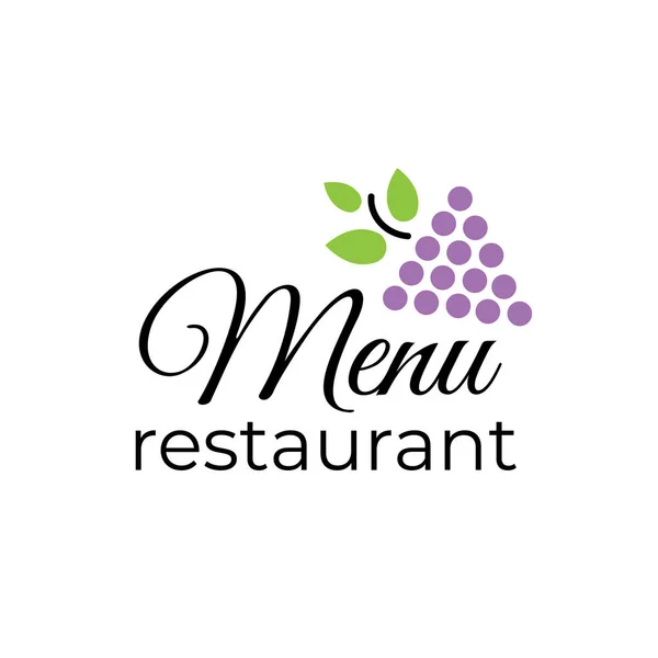 Logo du menu de cuisson. Logo menu restaurant ou café. icône de dîner vec — Image vectorielle