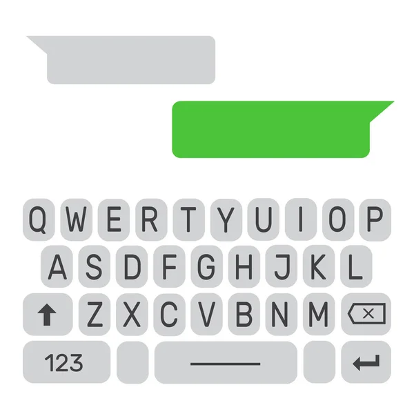 Mobilní Ui kit konverzace programu messenger. Chatovací aplikace šablony rozhraní vektor — Stockový vektor