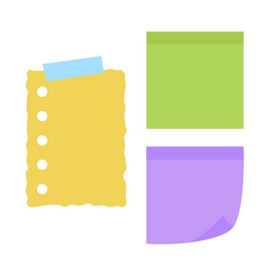 Çok renkli notlar sonrası. Renkli yapışkan not küme. Post not kağıdı 