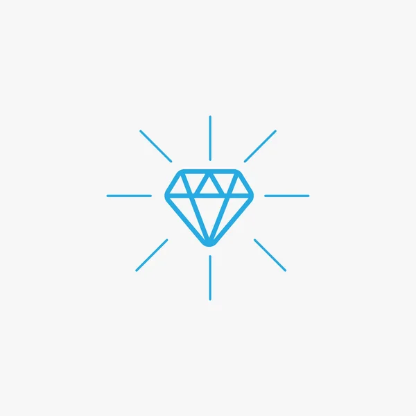 Icône diamant. Brillante icône vectorielle. Signe vectoriel contour diamant — Image vectorielle