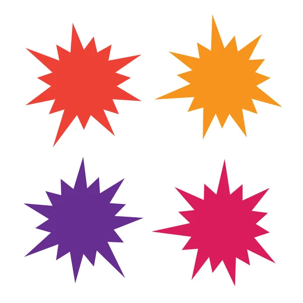 Esplosione di starburst forme comiche. Bolla del boom del discorso — Vettoriale Stock