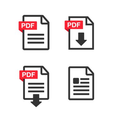 PDF dosya indirme simgesi. Belge metni, sembol web biçimi bilgisi