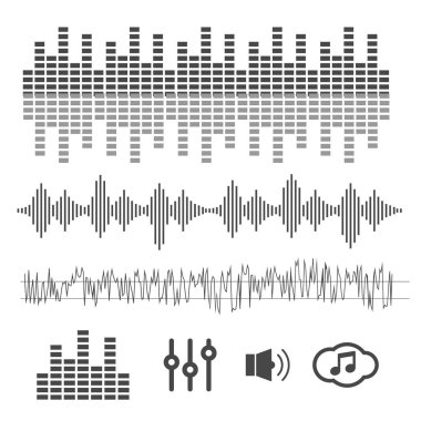 Ses dalgaları. Müzik teknolojisi, müzik seti dengeleyici. Ses dalgası formu