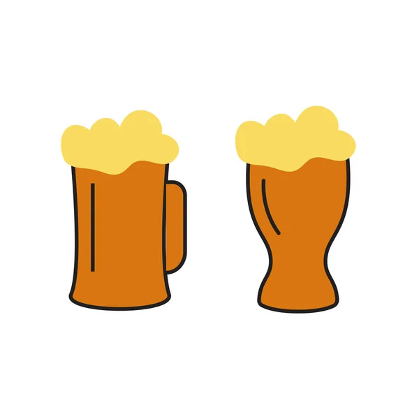 Insignias de cervecería logotipos y etiquetas para cualquier uso, plantillas de logotipo y elementos de diseño para cervecería, bar y pub — Vector de stock