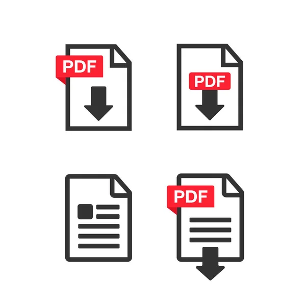 Icone di file. Illustrazione dello stile linea File Icons. Set icona documento — Vettoriale Stock