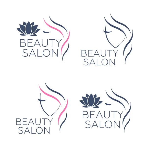 Logo de belleza para peluquería. Logo vector capilar — Archivo Imágenes Vectoriales