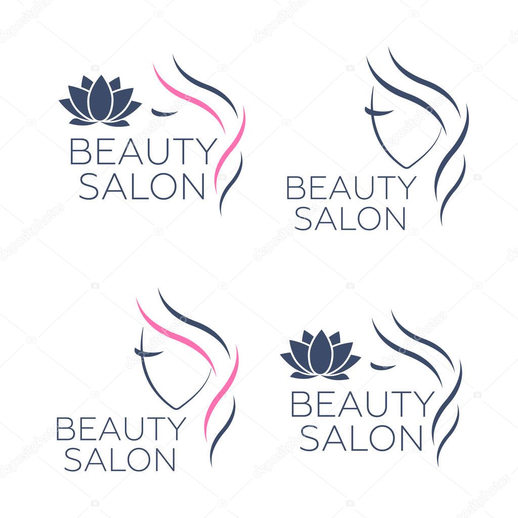 Beauty logo for hair salon. Logo hair vector