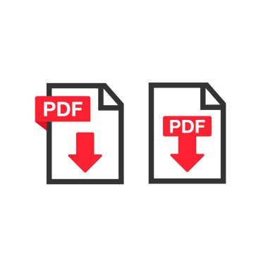 Dosya indirme simgesi. Belge simgesi ayarlandı. PDF dosya indirme simgesi
