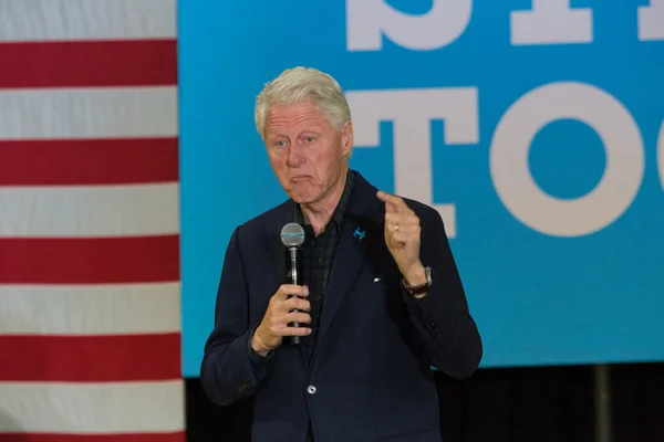 L'ex presidente Bill Clinton al Rally per Hillary — Foto Stock