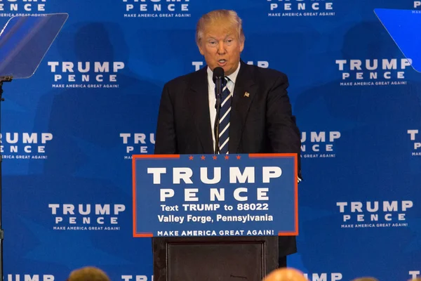 Donald Trump a Valley Forge — Foto Stock