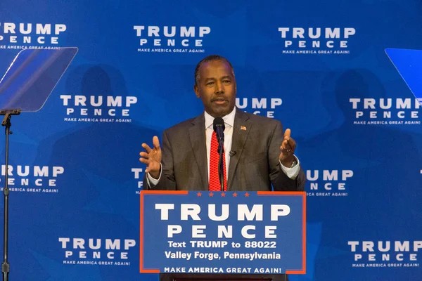 Campagne del dottor Ben Carson vicino a Valley Forge — Foto Stock