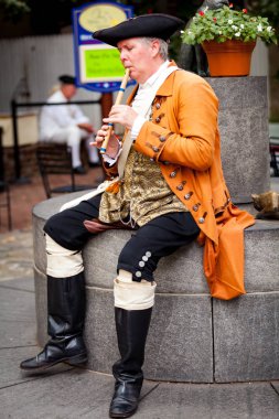 Erken Amerikan sömürgeci flüt ile