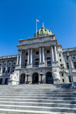 Harrisburg, Pa, Amerika Birleşik Devletleri - 22 Mart 2018: Pennsylvania State Capitol Building Harrisburg tarihi bir dönüm noktası olduğunu.