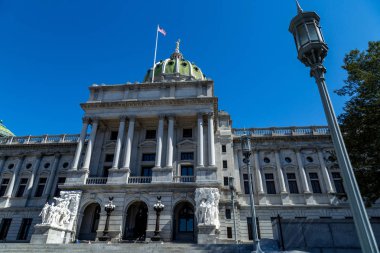 Harrisburg, Pa, Amerika Birleşik Devletleri - 22 Mart 2018: Pennsylvania State Capitol Building Harrisburg tarihi bir dönüm noktası olduğunu.