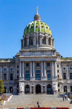 Harrisburg, Pa, Amerika Birleşik Devletleri - 22 Mart 2018: Pennsylvania State Capitol binası Harrisburg içinde.