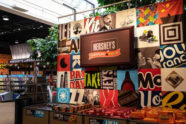 Hershey 's Cukierki na sprzedaż w świecie czekolady — Zdjęcie stockowe