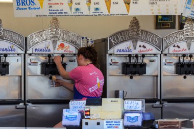 Serving Soft Ice Cream Cone