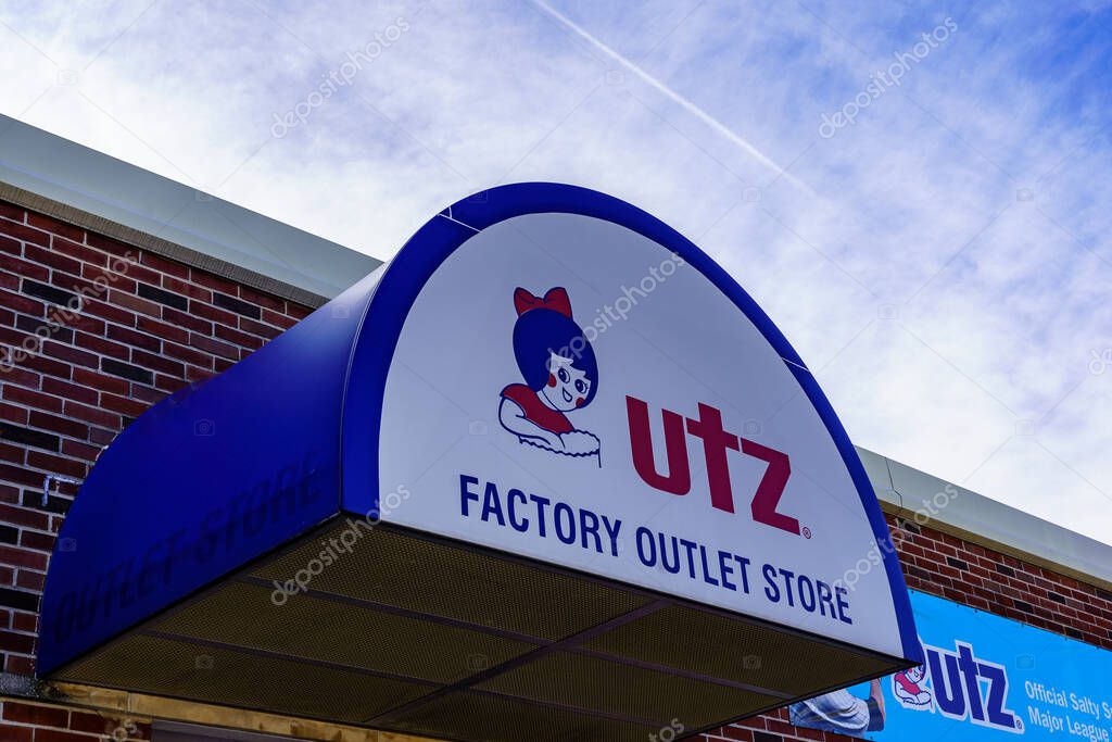 Hanover, PA / USA 19 de febrero de 2020 Utz Potato Chip Company firma en la fábrica y el