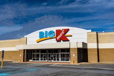 Downington, PA / USA - February 24, 2020: A closed Big K Kmart store now sits empty after being closed and shuttered.