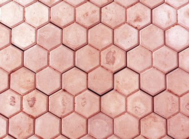 Kırmızı pedastrian geçit yakın çekim. 