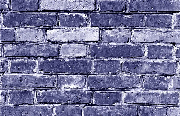 Superfície de parede de tijolo tonificada azul desgastada . — Fotografia de Stock