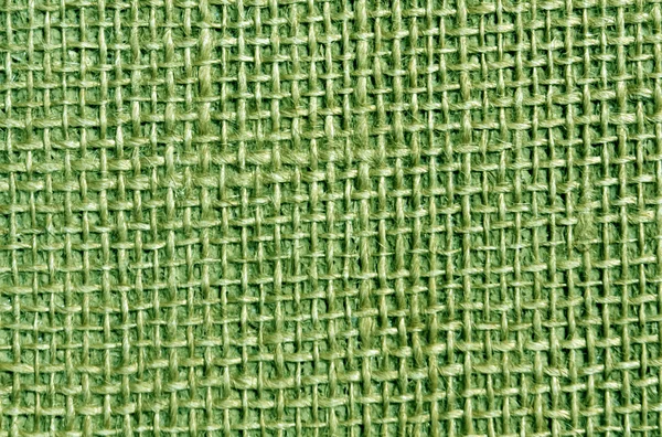 Textur aus grünem Sacktuch. — Stockfoto