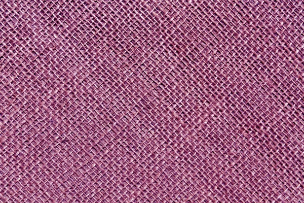 Magenta toned hessian sack cloth texture. — Stock Photo, Image