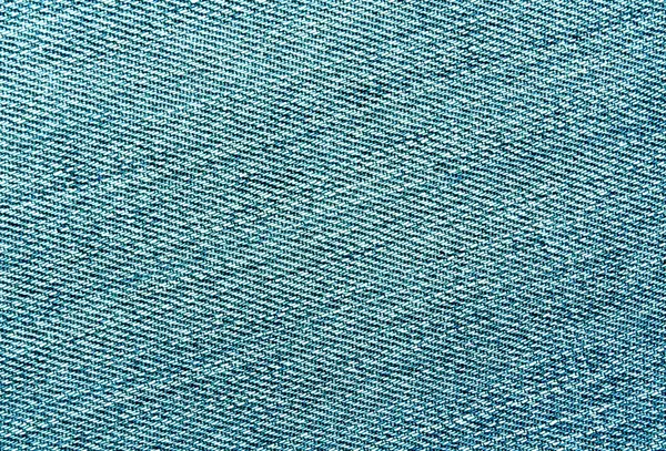 Gros plan de tissu de jeans de couleur cyan . — Photo