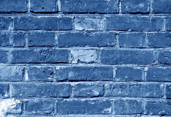 Weathered blue toned brick wall texture. — Stock Photo, Image