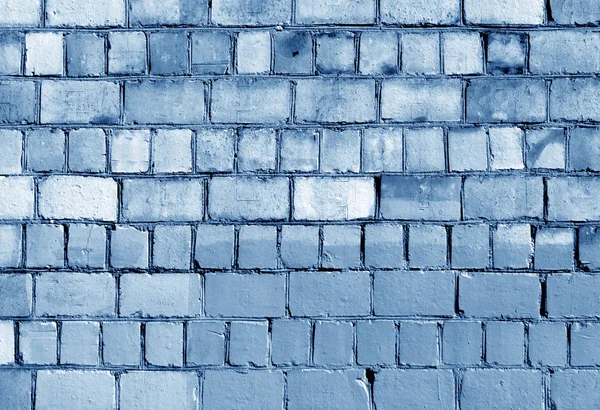 Old blue toned brick wall texture — Stock Photo, Image