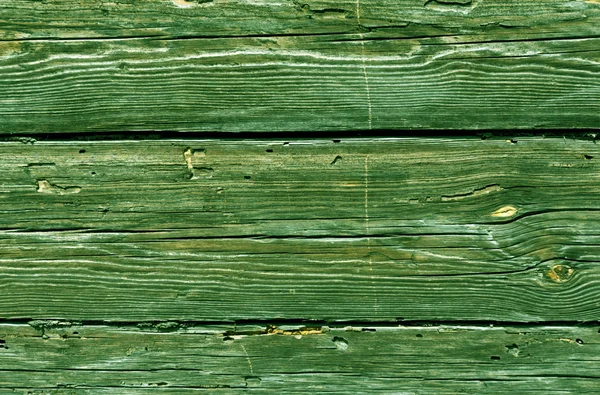 Grüne verwitterte Blockhausoberfläche. — Stockfoto