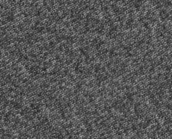 Black and white knitting cloth texture. — Stock Photo, Image