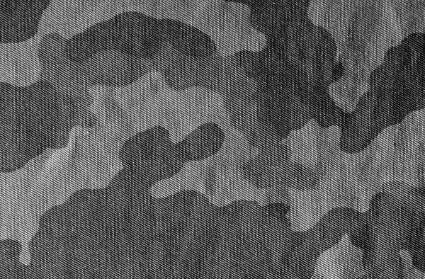 Черно-белая камуфляжная ткань . — стоковое фото