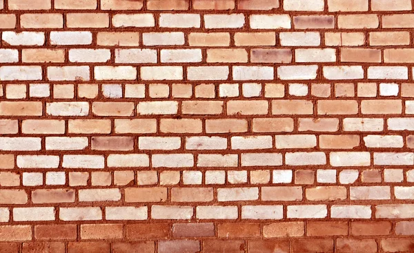 Red toned old brick wall texture. — Stock Photo, Image