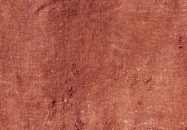 Eski kırmızı pamuk kendir çuval doku. 