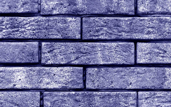 Blue color brick wall texture. — Stock Photo, Image