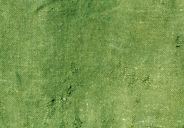 Textura de saco hessiano de algodón verde viejo . — Foto de Stock