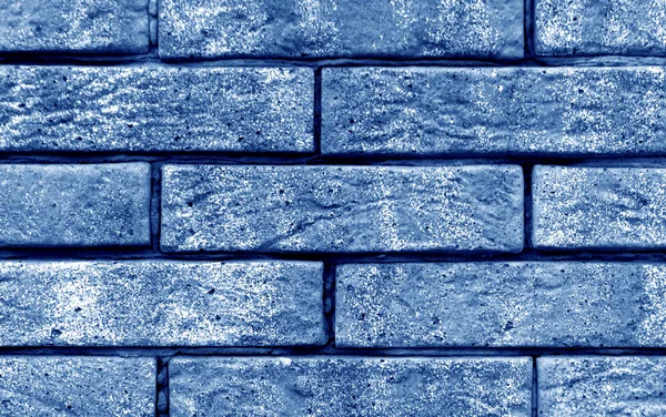 Colore blu mattone parete texture . — Foto Stock