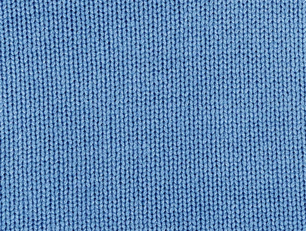 Niebieski kolor tekstury dziewiarskich. — Zdjęcie stockowe