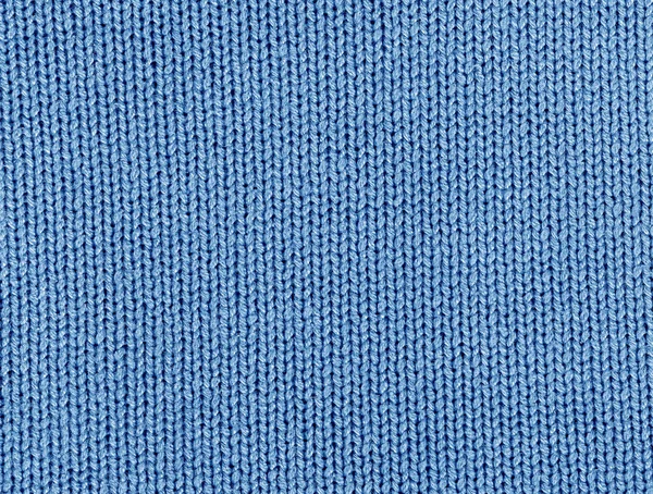 Blue color knitting texture. Stock Photo